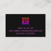 Carte De Visite Eyelash & Beauté de l'aquarelle de luxe, violet (Dos)