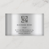 Carte De Visite Eyelash Brosses Microblade Cheveux QR CODE Logo Ar (Dos)