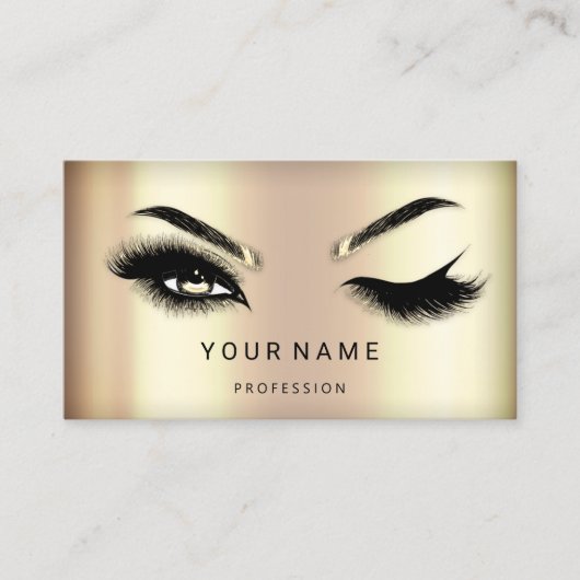Carte De Visite Eyelash Brow Microblade Cheveux QR CODE Logo FauxG (Devant)