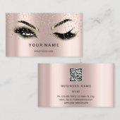 Carte De Visite Eyelash Brows Microblade. Logo CODE QR Confetti (Devant / Derrière)