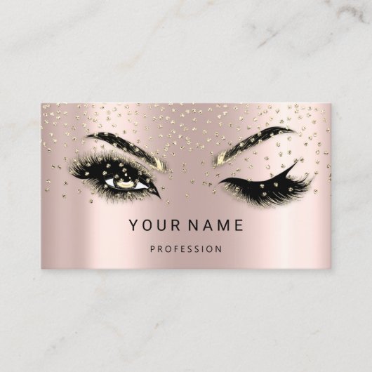 Carte De Visite Eyelash Brows Microblade. Logo CODE QR Confetti (Devant)