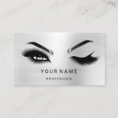 Carte De Visite Eyelash Brows Microblade. Logo CODE QR gris (Devant)