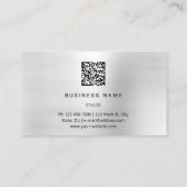 Carte De Visite Eyelash Brows Microblade. Logo CODE QR Silver (Dos)