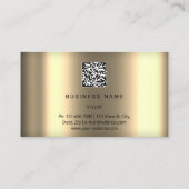 Carte De Visite Eyelash Brows Microblade. Logo QR CODE Faux Gold (Dos)