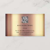 Carte De Visite Eyelash Brows Microblade. Logo QR CODE Faux Gold (Dos)