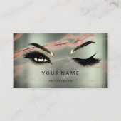 Carte De Visite Eyelash Brows Microblade. Marbre de logo QR CODE T (Devant)