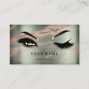 Carte De Visite Eyelash Brows Microblade. Marbre de logo QR CODE T