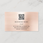 Carte De Visite Eyelash Brows Microblade. Rose du logo QR CODE (Dos)
