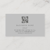 Carte De Visite Eyelash Brows Microbling QRCODE Logo Gold Grey (Dos)