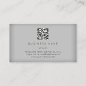 Carte De Visite Eyelash Brows Microbling QRCODE Logo Or Moderne (Dos)