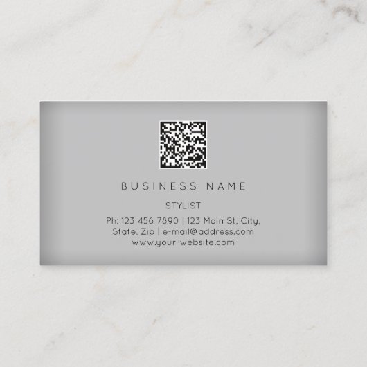 Carte De Visite Eyelash Brows Microbling QRCODE Logo Or Moderne (Dos)