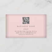 Carte De Visite Eyelash Brows Microbling QRCODE Logo Or rose (Dos)