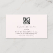 Carte De Visite Eyelash Brows Microbling QRCODE Logo Pink Pastel (Dos)