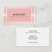 Carte De Visite Eyelash et maquillage rose moderne (Devant / Derrière)