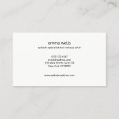 Carte De Visite Eyelash et maquillage rose moderne (Dos)