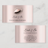 Carte De Visite Eyelash Extension Brosse Maquillage Artiste Rose d (Devant / Derrière)