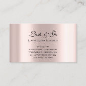 Carte De Visite Eyelash Extension Brosse Maquillage Artiste Rose d (Dos)