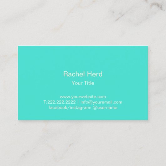 Carte De Visite Eyelash Extension Gold Script Moderne Turquoise (Dos)