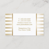 Carte De Visite Eyelash Extension Maquillage Artiste Chic Gold Str (Dos)