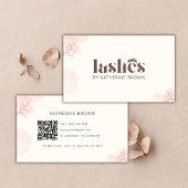 Carte De Visite Eyelash Extension Marque Lash Artist QR Code