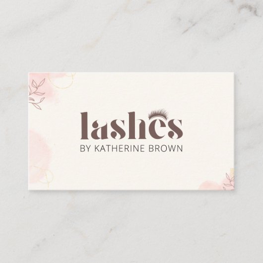 Carte De Visite Eyelash Extension Marque Lash Artist QR Code (Devant)