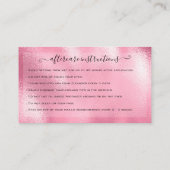 Carte De Visite Eyelash Extension Parties scintillant d'instructio (Dos)