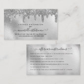 Carte De Visite Eyelash Extension Parties scintillant d'instructio (Devant / Derrière)