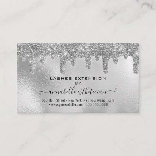 Carte De Visite Eyelash Extension Parties scintillant d'instructio (Devant)