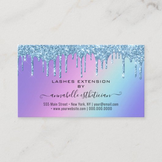 Carte De Visite Eyelash Extension Parties scintillant d'instructio (Devant)