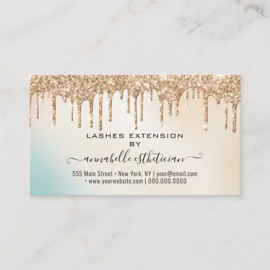 Carte De Visite Eyelash Extension Parties scintillant d'instructio (Devant)