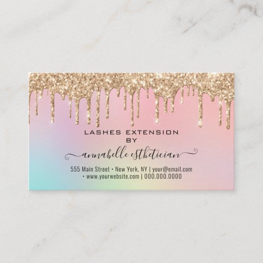 Carte De Visite Eyelash Extension Parties scintillant d'instructio (Devant)