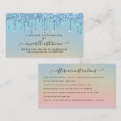 Carte De Visite Eyelash Extension Parties scintillant d'instructio (Devant / Derrière)