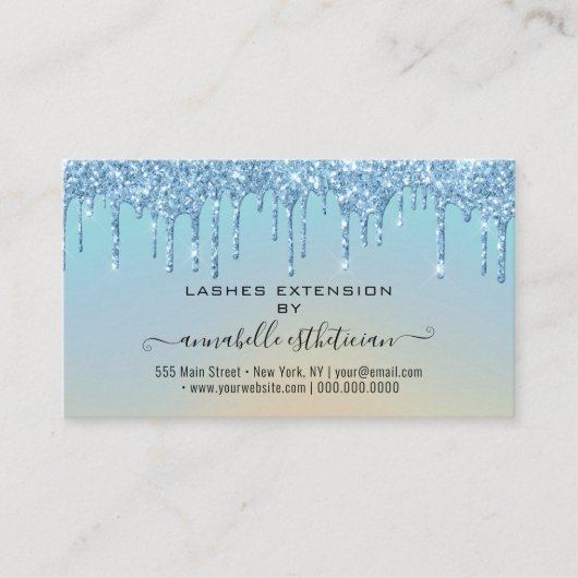 Carte De Visite Eyelash Extension Parties scintillant d'instructio (Devant)