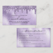 Carte De Visite Eyelash Extension Parties scintillant d'instructio (Devant / Derrière)