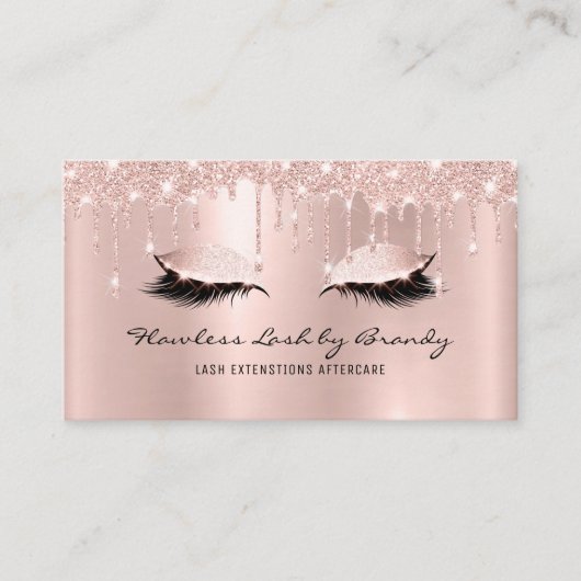 Carte De Visite Eyelash Extensions Après soins Glam Lashes (Devant)