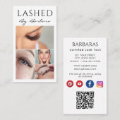 Carte De Visite Eyelash Extensions Barre Lash Artiste maquillage m (Devant / Derrière)