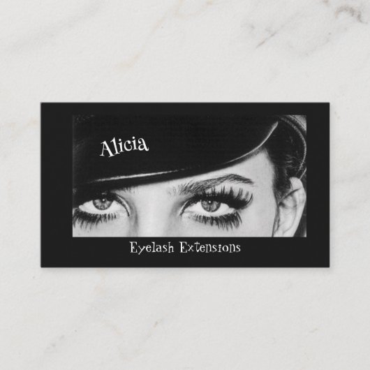 Carte De Visite Eyelash Extensions Big Eyes Lashes (Devant)