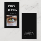 Carte De Visite Eyelash Extensions Black Lashes Femme Oeil (Devant / Derrière)