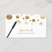 Carte De Visite Eyelash Extensions Chashes Lashes Or Confetti (Devant)