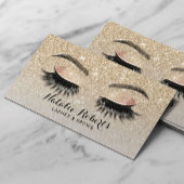 Carte De Visite Eyelash Extensions Chic Gold Parties scintillant B