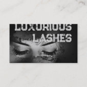 Carte De Visite Eyelash Extensions Dark Strokes Bold Drama Look (Devant)