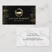 Carte De Visite Eyelash Extensions Gold Confetti Lashes Salon (Devant / Derrière)