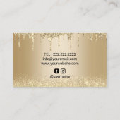 Carte De Visite Eyelash Extensions Gold Drives tendance Salon de B (Dos)