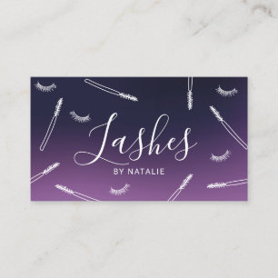 Carte De Visite Eyelash Extensions Lash Bar Élégant Profond Violet