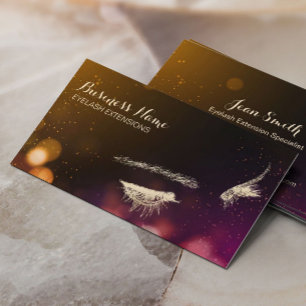 Carte De Visite Eyelash Extensions Lumière Moderne De Bokeh