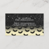 Carte De Visite Eyelash Extensions Lumineuse Jaune Black Lash Salo (Dos)