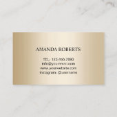 Carte De Visite Eyelash Extensions Maquillage Artiste moderne Blac (Dos)