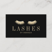 Carte De Visite Eyelash Extensions Maquillage Artiste moderne Blac (Devant)