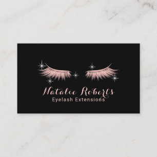 Carte De Visite Eyelash Extensions Maquillage Artiste Noir Blush P