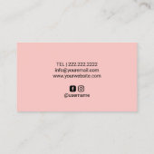 Carte De Visite Eyelash Extensions Maquillage Artiste Noir Blush P (Dos)